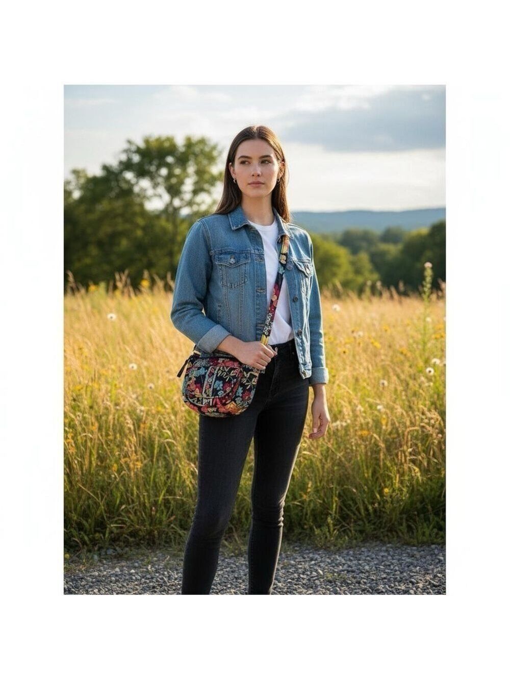 Vera Bradley small Floral clare Crossbody Bag boho y2k style